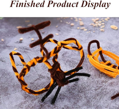 100Pcs Pipe Cleaners, Pipe Cleaners Craft, Creative Craft Pipe Cleaners for Festivals Flower Making, Chenille Stems Crafting Pipe Cleaners Craft Supplies for DIY Decorations/Dark Brown