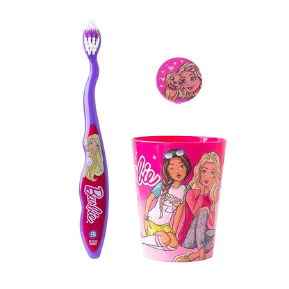 Licensed Branded B4RBIE 3 Pieces Toothbrush Set for Girls