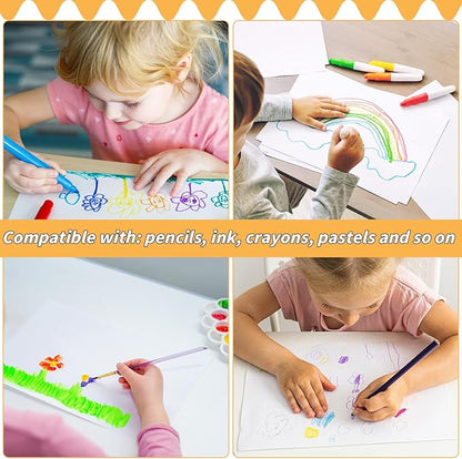 150 Sheets Watercolor Paper Bulk,White Water Color Paper for Kids Child Students Adults Artists Drawing-65LB/180GSM Art Paper-8.5 x 11 inch Painting & Craft Paper, Finger Paints, Watercolor, Tempera