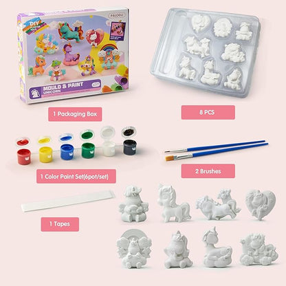 stochastic box Kids Crafts Set, Ceramic Painting Kit,Paint Your Own DIY Ceramic Figurines,Painting Kit DIY Toys Kids