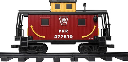 Lionel Battery-Operated Pennsylvania Flyer Freight Toy Train Set with Bluetooth, Locomotive, Train Cars, & Track with Authentic Train Sounds, Lights, & Water Vapor Smoke Effects for Kids 4+