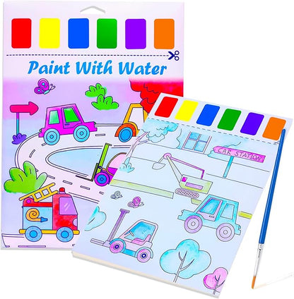 BAOXUE Water Coloring Books for Kids Ages 4-8,Paint with Water Colors Book for Toddlers,Watercolor Painting Paper Gift for Boys Girls 2-4 Years