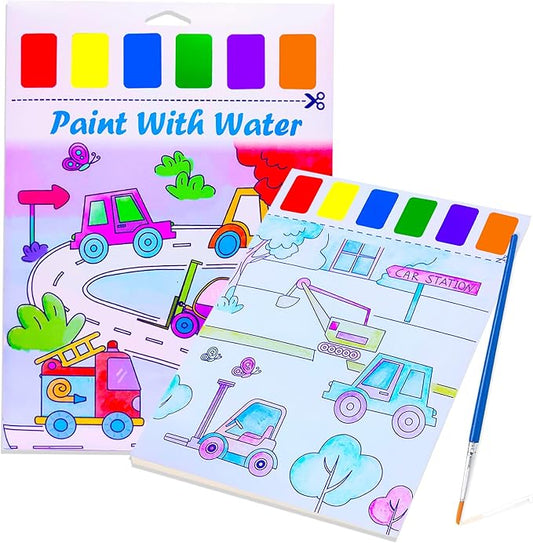 BAOXUE Water Coloring Books for Kids Ages 4-8,Paint with Water Colors Book for Toddlers,Watercolor Painting Paper Gift for Boys Girls 2-4 Years