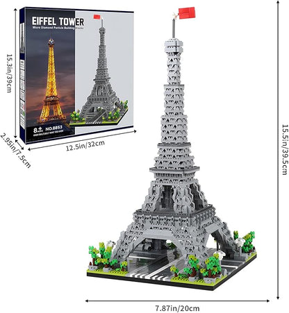 Paris Eiffel Tower World Famous Architectural Model Micro Building Blocks Set 3350 Pieces 3D Puzzle Toys Gifts for Kid and Adult