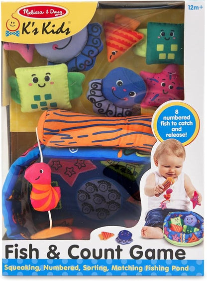 K's Kids Fish and Count Learning Game + FREE Melissa & Doug Scratch Art Mini-Pad Bundle