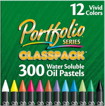 Crayola Oil Pastels Classpack, School Supplies, Water Soluble, 12 Assorted Colors, 300Count