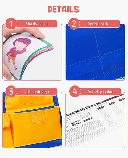 Gamenote Word Building Desktop Pocket Chart Tent Flash Cards Kit - CVC Words Phonics Games Blending Board for Kindergarten Reading and Spelling