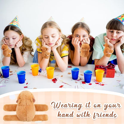 2 Pcs Animal Slap Bracelets Stuffed Animal Capybara Huggers Slap Bracelets 8.5'' Capybara Plush Toy Wrist Stuffed Animal Slap Band for Kids Birthday Party Favor Supply Gift