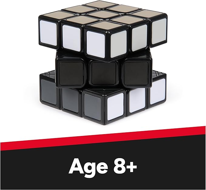 Rubik’s Cube, Wednesday Cube, Greyscale Wednesday Collectible & Desk Décor, Problem-Solving Brain Teaser, Color-Matching Puzzle, Fidget Toy & Sensory Puzzle for Adults, Teens & Kids, for Ages 8 & Up