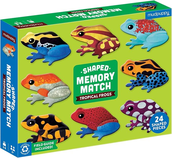 Tropical Frogs Shaped Memory Match