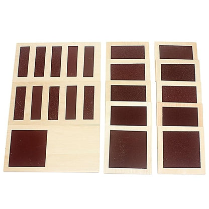 Montessori Rough and Smooth Boards Sensorial Board Touch Sensory Montessori Tactile Board for Kids Graded Sand Tablets Montessori Toys for Toddlers