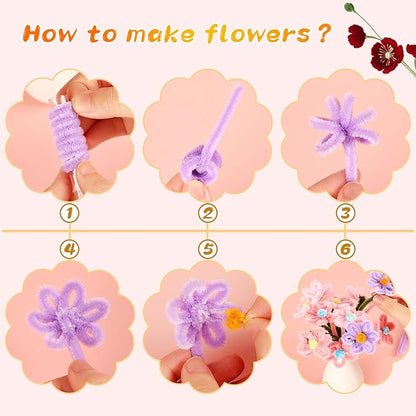 Pipe Cleaners, 100Pcs Creative Crafting Pipe Cleaners Supplies for Flowers Making, Chenille Stems Pipe Cleaners for DIY Hand Crafts, Festivals Home Decorations/Wine Red