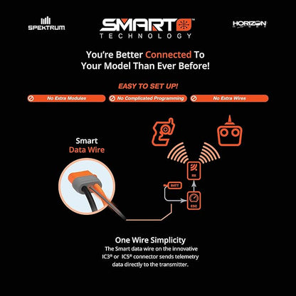 Spektrum Avian 45 Amp Brushless Smart ESC, 3S-6S, SPMXAE1045, White