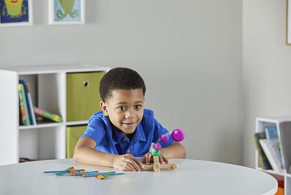 Learning Resources Craft Stick Creations 10 Science Experiments, Activity Book for Kids Ages 9-12, Jumbo Craft Stick Kit for Science, Technology, Maths & Engineering Activities, Multi-coloured