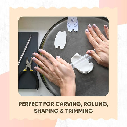 14 Pcs Clay Tools & Pottery Tools Kit, Polymer Clay Earring Making Kit with Acrylic Clay Roller and Thickness Rings Clay Cutters for Jewelry Making & Air Dry Clay Tools Set