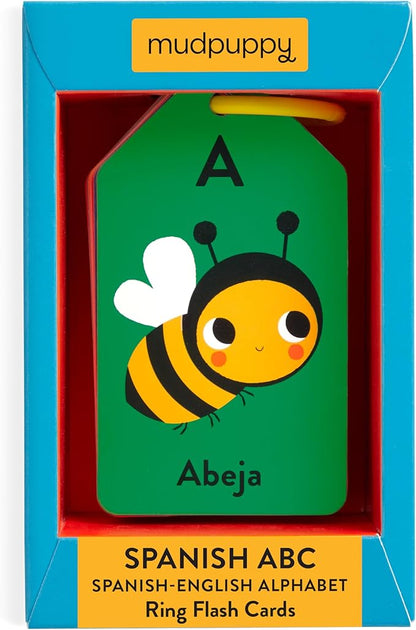Mudpuppy Spanish English ABC — Ring Flashcards 26 Double Sided Bilingual Alphabet Cards Reclosable Ring With Colorful Art For Ages 1+ Perfect For Preschool Or Travel For Teachers And Parents