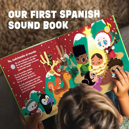 Cristo Me AMA Spanish Christian Sound Books for Kids - 6 Bible Songs for Toddlers – Christian Easter Gifts for Kids, Baby Books & Toys - Easter Basket Essentials, Baptism, Christening Baby Gifts
