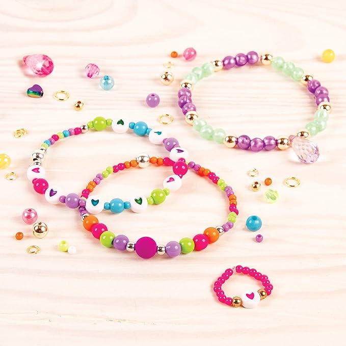 Make It Real – Ultimate Bead Studio. DIY Tween Girls Beaded Jewelry Making Kit. Arts and Crafts Kit Guides Kids to Design and Create Beautiful Bracelets, Necklaces, Rings and Headbands