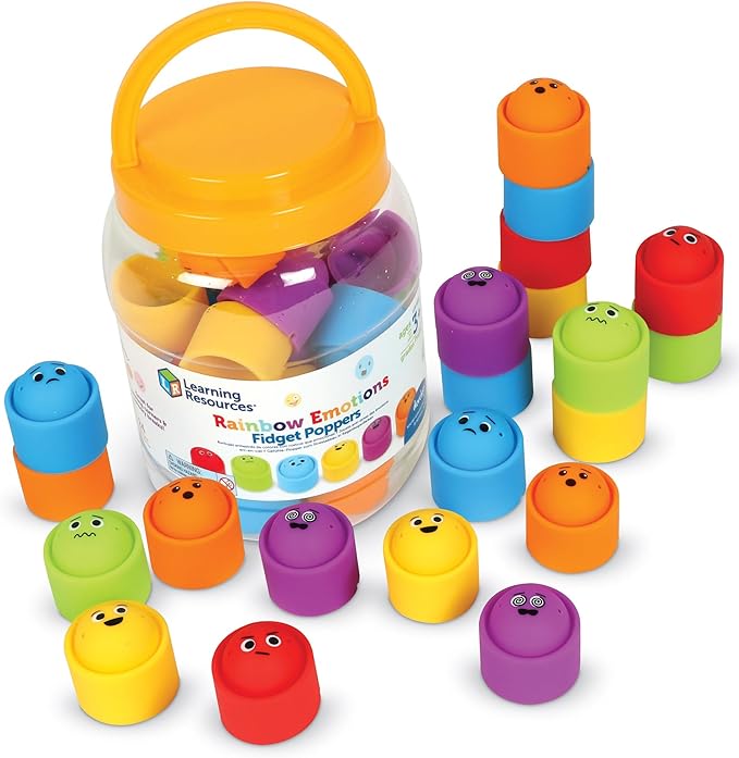 Rainbow Emotions Fidget Poppers Classroom Set
