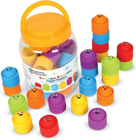 Rainbow Emotions Fidget Poppers Classroom Set