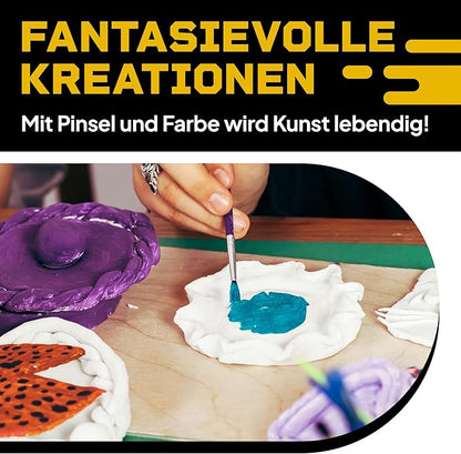 DIBYS at Home Pottery Kit for Adults & Kids | Air Dry Clay Set with Modeling Tools, Paint & Brushes | Clay Sculpting Kit with Step-by-Step Guide | Creative Craft Gifts & Kits | DIY Ceramic Kit
