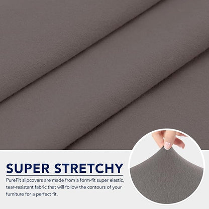 PureFit 100% Dual Waterproof Couch Cover Slipcovers for Couches and Sofas - Stretch Non Slip Fleece Sofa Covers Washable, Leakproof Furniture Protector for Kids, Pets, Dog (Oversized Sofa, Taupe)