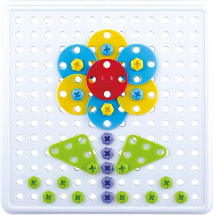 Kidoozie Create & Construct Building Kit, S.T.E.A.M Mosaic Art Activity for Children Ages 3+