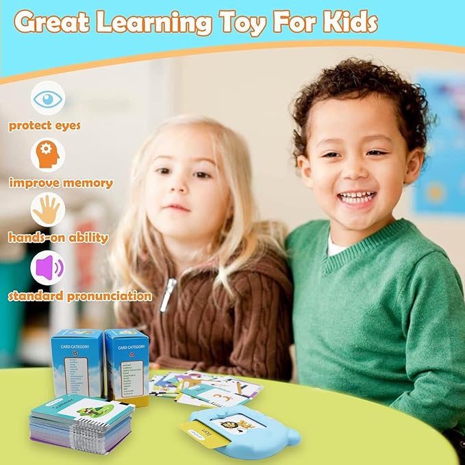 MAYAPHILOS Spanish and English Pocket Speech Therapy Toys with 224 Sight Words, Bilingual Flashcard Autism Sensory Learning Toys Montessori Educational Toys for Preschool Learning, Gifts for Toddlers