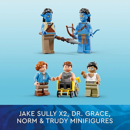 LEGO Avatar Floating Mountains Site 26 & RDA Samson 75573 Building Set - Helicopter Toy Featuring 5 Minifigures and Direhorse Animal Figure, Movie Inspired Set, Gift Idea for Kids Ages 9+