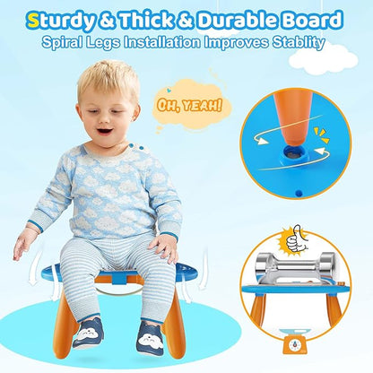 Kikidex Magnetic Drawing Board, Toddler Girl Toys for 1-2 Year Old, Doodle Board Pad Learning and Educational Toys for 1 2 3 Year Old Baby Kids Birthday Gift(Light Blue)