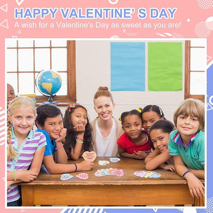 Yinkin 36 Sets Valentine's Day Bracelets with Cards Kids Friendship Bracelets Knot Design Bulk for Girls Boys Classroom Gifts Accessories Valentine's Day Party Favors Gifts Teacher Goody Bag Stuffers
