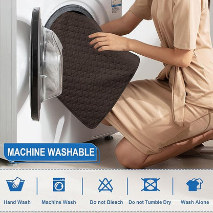 100% Waterproof Recliner Covers for Small recliners, Anti-Slip Recliner Chair Covers with 5 Pockets, Elastic Straps, Washable Recliner Protector for Kids, Pets, Dogs, Brown