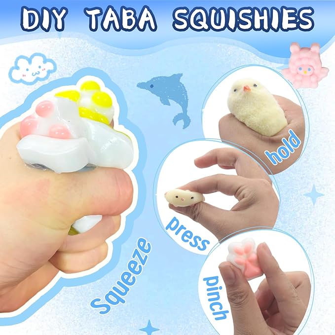 16pcs Squishy Pack,Fidget Toys Kit,Include taba Squishies Party Favors for Kids 4-8 8-12 Treasure Box Toys for Classroom Birthday Xmas Gifts Goodie Bag Stocking Stuffers for Teens (16pcs)