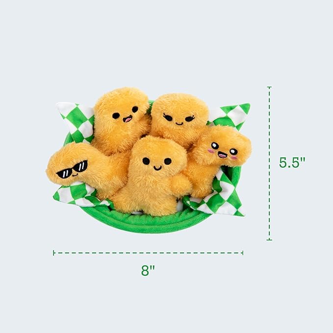 Emotional Support Dino Nuggies by Relatable, Cuddly Stuffed Animals and Dinosaur Toys, Great Gift Ideas for Loved Ones of All Ages, Includes 5 Dinosaur Plushies with Carrying Basket