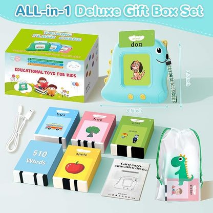 Talking Flash Card, Learning Toys for Ages 2-4, Autism Sensory Toys for Toddlers, Speak Montessori Toys for 2+ Year Old, Kids Gift for Boys Girls Birthday Preschool Activity 510 Sight Words