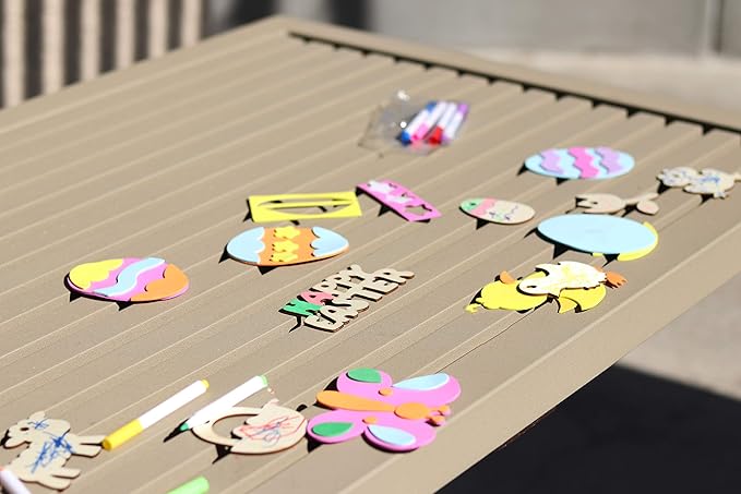 JOYIN 24 Pcs Foam Easter Animals and Egg Magnet Craft Kit, DIY Foam Magnet Craft Kits for Kids Party Favors Arts and Crafts Fun Home Activities, Easter Egg Hunt