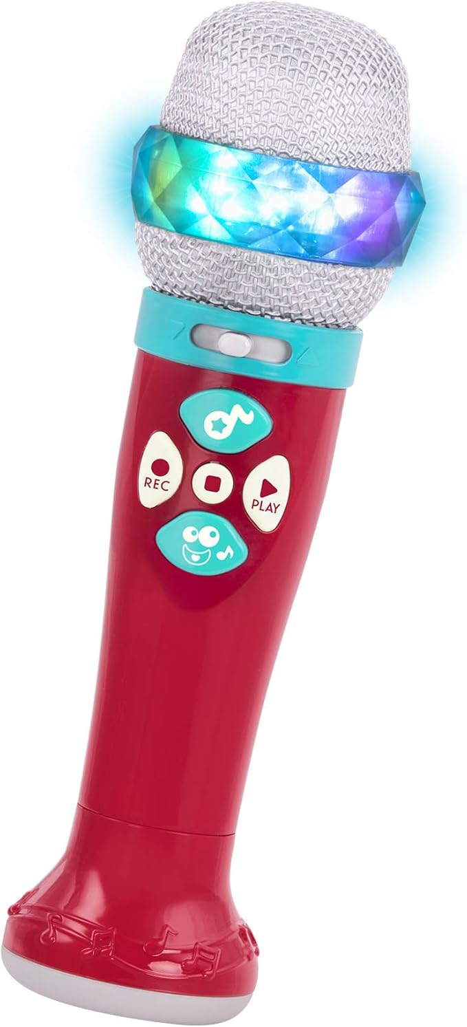Battat – Toy Karaoke Mic – Light – Up & Voicechanging Microphone – Record & Playback – Sing – Along with Bluetooth – 3+ Years– Musical Light Show Microphone