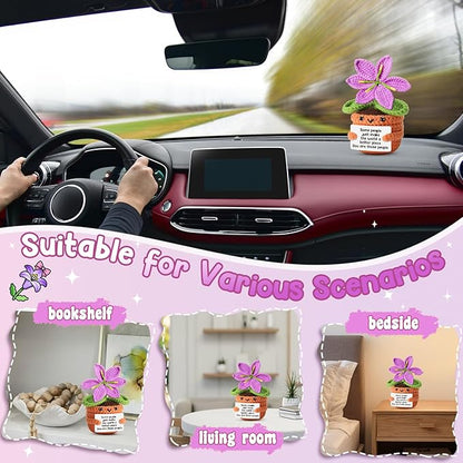 Purple Crochet Lily Flower Doll – Happy Birthday Gift for Women, Thank You Appreciation Gifts for Coworkers, Teachers, Friends, Mothers Day unique Gifts for Mom form Daughter Easter Basket Stuffers