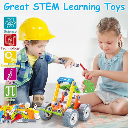 10 in 1 STEM Toys for 4 5 6 7 8+ Year Old Boy Girl Birthday Gifts Building Toys for Kids Ages 4-8 5-7 6-8 Educational Learning Stem Activities for Boys 3-5 4-6 8-10 Creative Games Easter Idea Gift