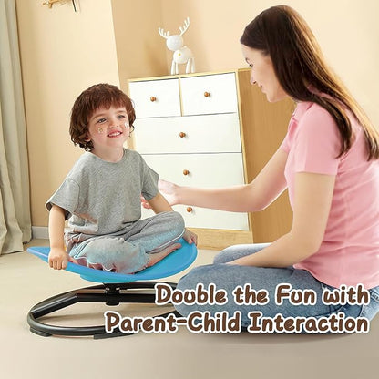 Kids Sensory Chair for Autism Kids Swivel Chair, Sensory Spin Chair Seat Improve Physical Coordination Wobble Chair for Kids Sit and Spin Relief of Motion Sickness