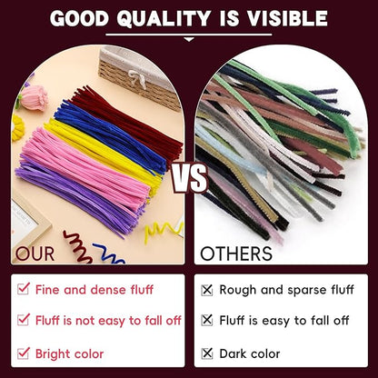 200 Pcs Pipe Cleaners Chenille Stems, Wine Red Pipe Cleaners, 11.8inch Long Craft Pipe Cleaner Bulk for Flowers Making, Mother’s Day DIY Art Crafts Decorations Supplies (Wine Red)