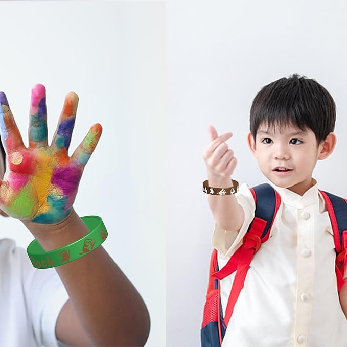 48 Pcs Sloth Animal Party Favors Rubber Bracelets Silicone Wristbands,Sloth Baby Shower Birthday Party Favors Supplies Decorations