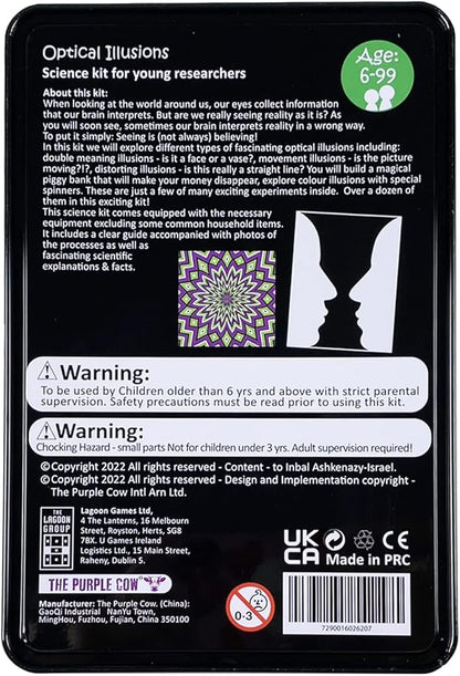 The Purple Cow Crazy Scientist Optical Illusions - Science Kits for Young Researchers. for Learning & Education - STEM Educational Games for Kids, Boys & Girls, with Instructions