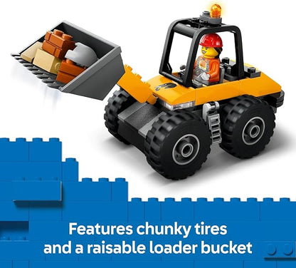 LEGO City Yellow Construction Wheel Loader Building Sensory Toy - Construction Vehicle Toy for Toddlers, Boys and Girls, Ages 4+ - Educational, Learning Gift Idea for Preschoolers - 60450