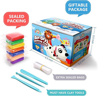 Sago Brothers 36 Colors Air Dry Clay, Soft Modeling Clay for Kids with Tools & Tutorial, Molding Clay Christmas Gifts for Kids Age 3-12, Kids Toys Crafts for Girls and Boys
