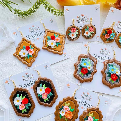 Baroque Style Polymer Clay Cutters Set, Decorative Frame Clay Cutters for Vintage Earrings, Polymer Clay Molds for Layered Designs, Clay Earring Cutters, Clay Tools for Crafting