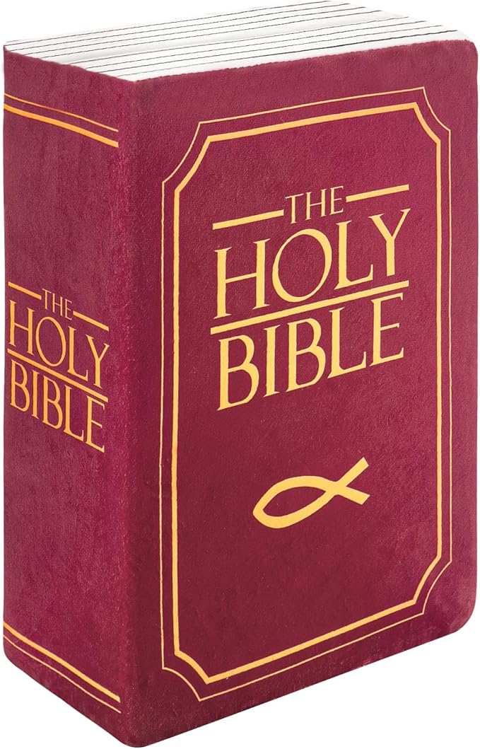 Children's Cartoon Plush Toy Throw Pillows, Christmas Holiday Bible Book Pillow That Opens, Home Aesthetic Room Decorative Pillow, Kids Pillow, for Bedroom Sofa Cushion Chair Couch Bed (Red)