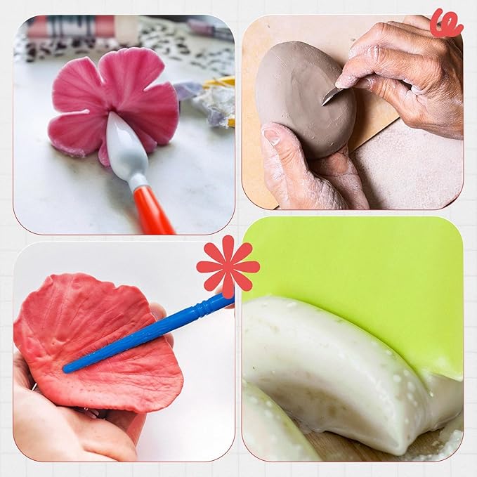 19 Pcs Clay Sculpting Tools, Polymer Clay Tools & Air Dry Clay Accessories, Modeling Clay Kit for Kids & Adults, Pottery Ceramic Tools Sculpting Tool Set with Stylus & Scraper