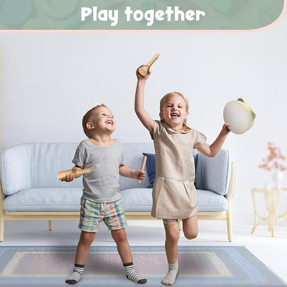 Stoie's Wooden Musical Instruments for Toddlers 1-3 - Montessori Music Toys for 1 Year Old, with Xylophone, Tambourine and More - Aids Educational Development and Creativity -Baby Musical Instruments