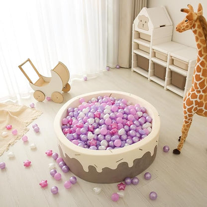 GOGOSO Ball Pit Balls,Plastics Balls for Ball Pit, Stars Hearts Shape for PastelBall for Toddlers Kids